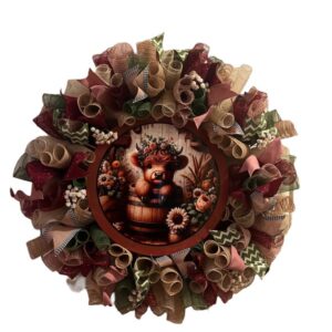 Christmas Bear Wreath | Rustic Floral Wreath